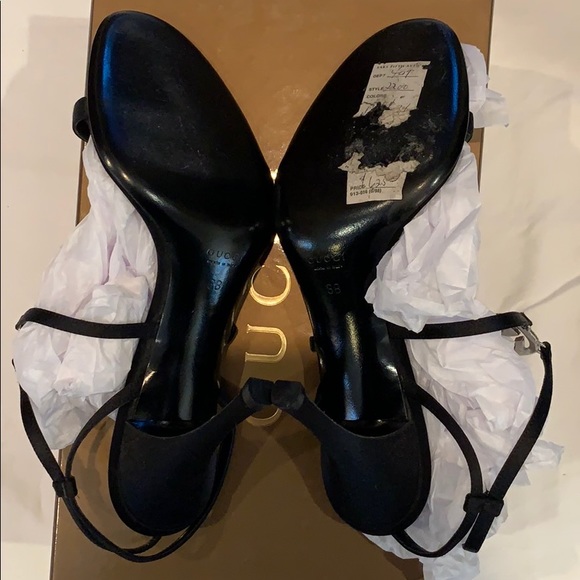 Gucci strappy heel. Crystal double G’s. Size 6M - Picture 5 of 12